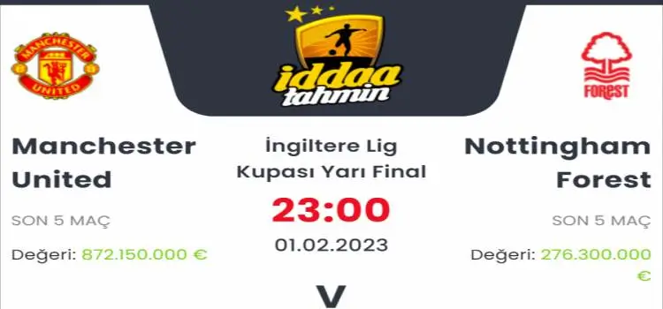 Manchester United Nottingham Forest İddaa Maç Tahmini 1 Şubat 2023