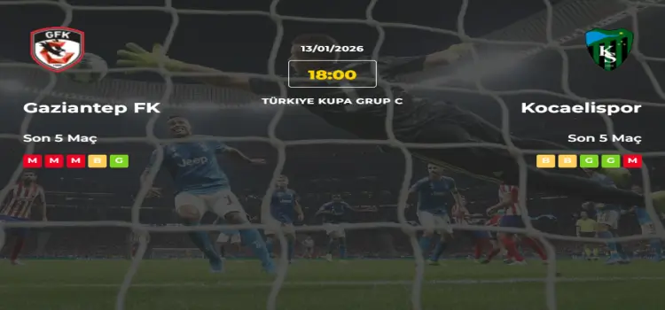 Gaziantep Kocaelispor İddaa Maç Tahmini 13 Ocak 2026