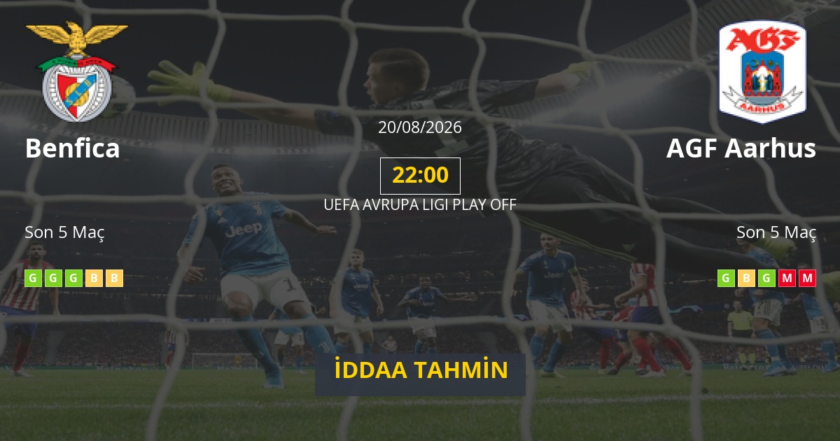 Benfica AGF Aarhus İddaa Maç Tahmini 20 Ağustos 2026