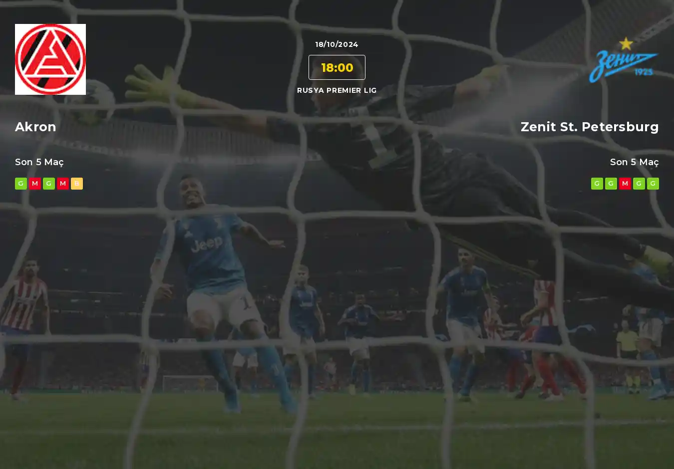 Akron Zenit St. Petersburg İddaa Maç Tahmini 18 Ekim 2024