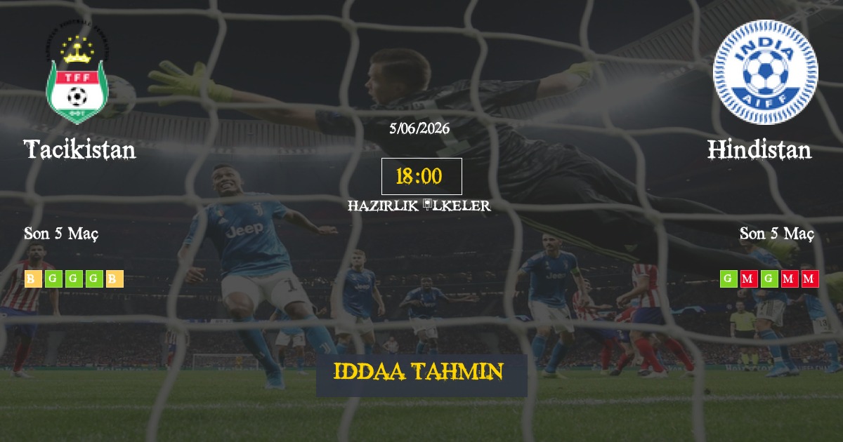 Tacikistan Hindistan İddaa Maç Tahmini 05 Haziran 2026