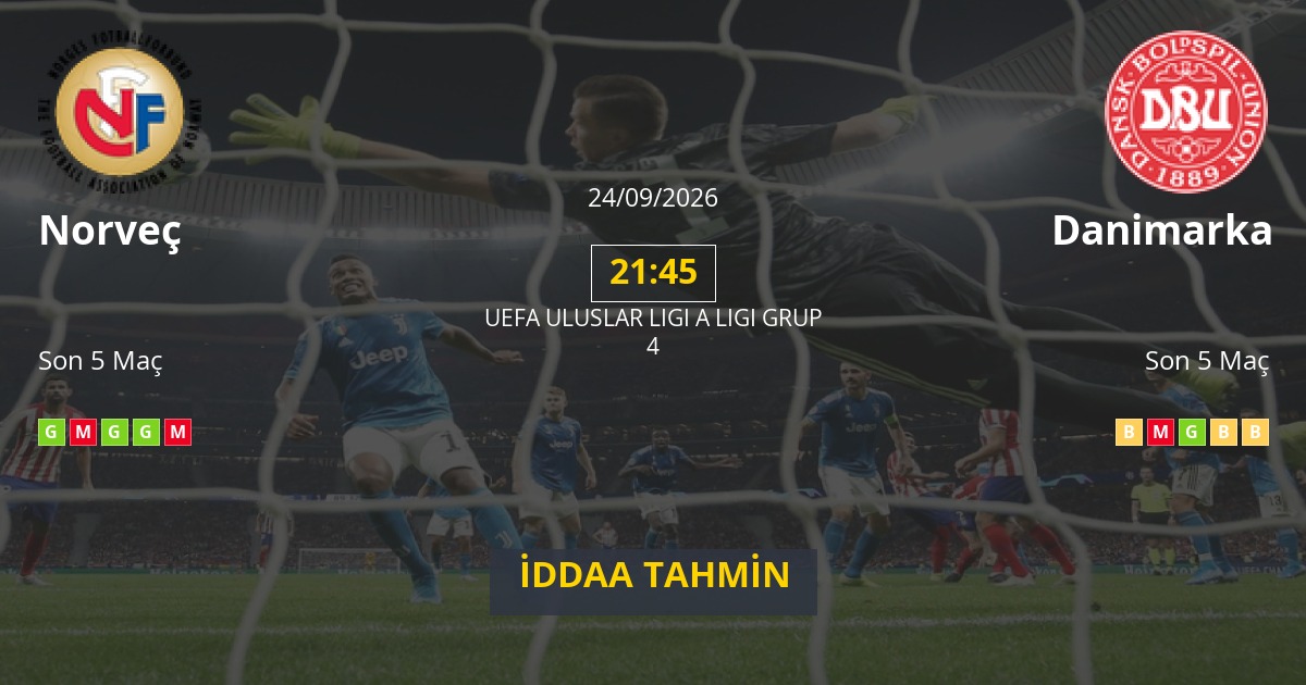 Norveç Danimarka İddaa Maç Tahmini 24 Eylül 2026