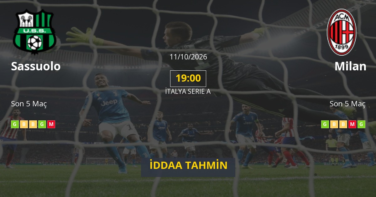 Sassuolo Milan İddaa Maç Tahmini 11 Ekim 2026