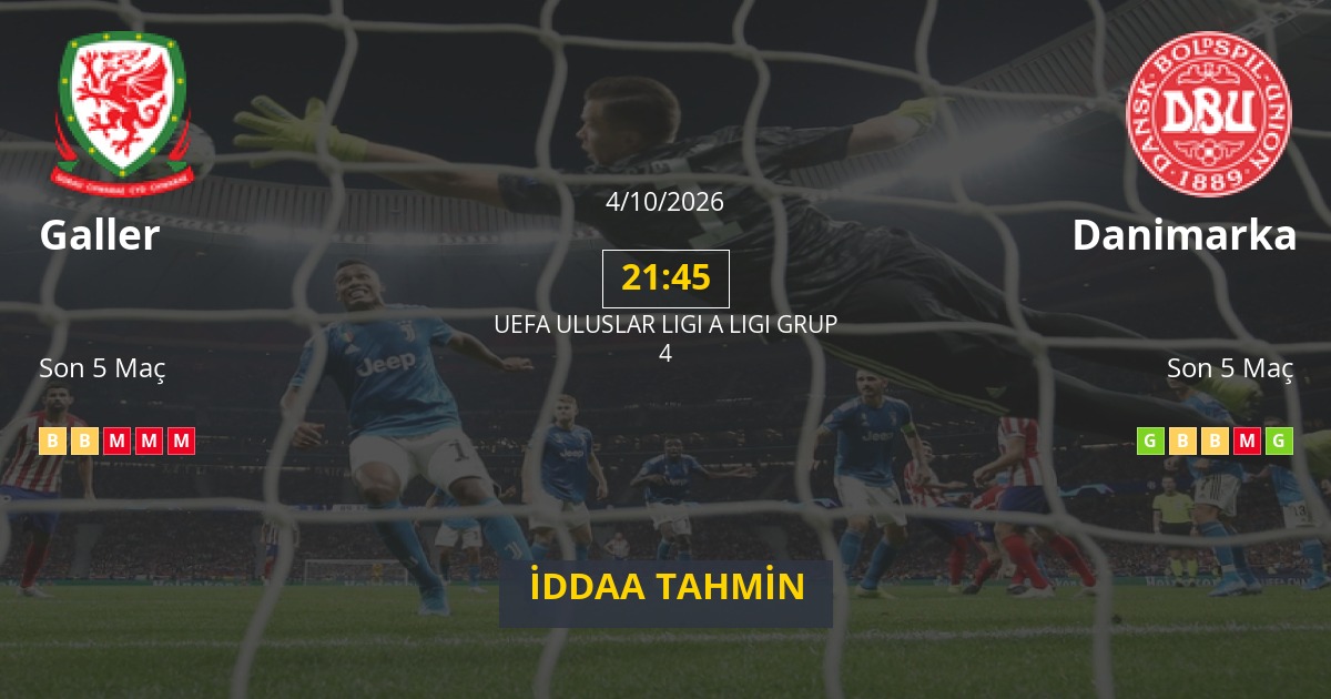 Galler Danimarka İddaa Maç Tahmini 04 Ekim 2026