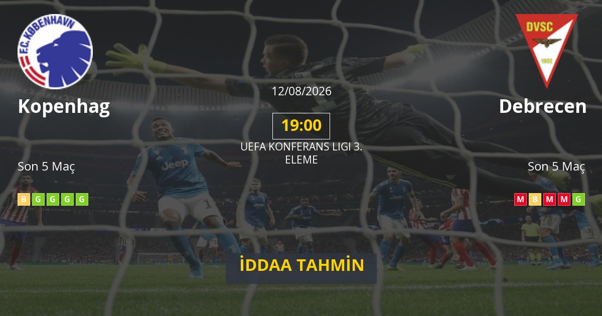Kopenhag Debrecen İddaa Maç Tahmini 12 Ağustos 2026