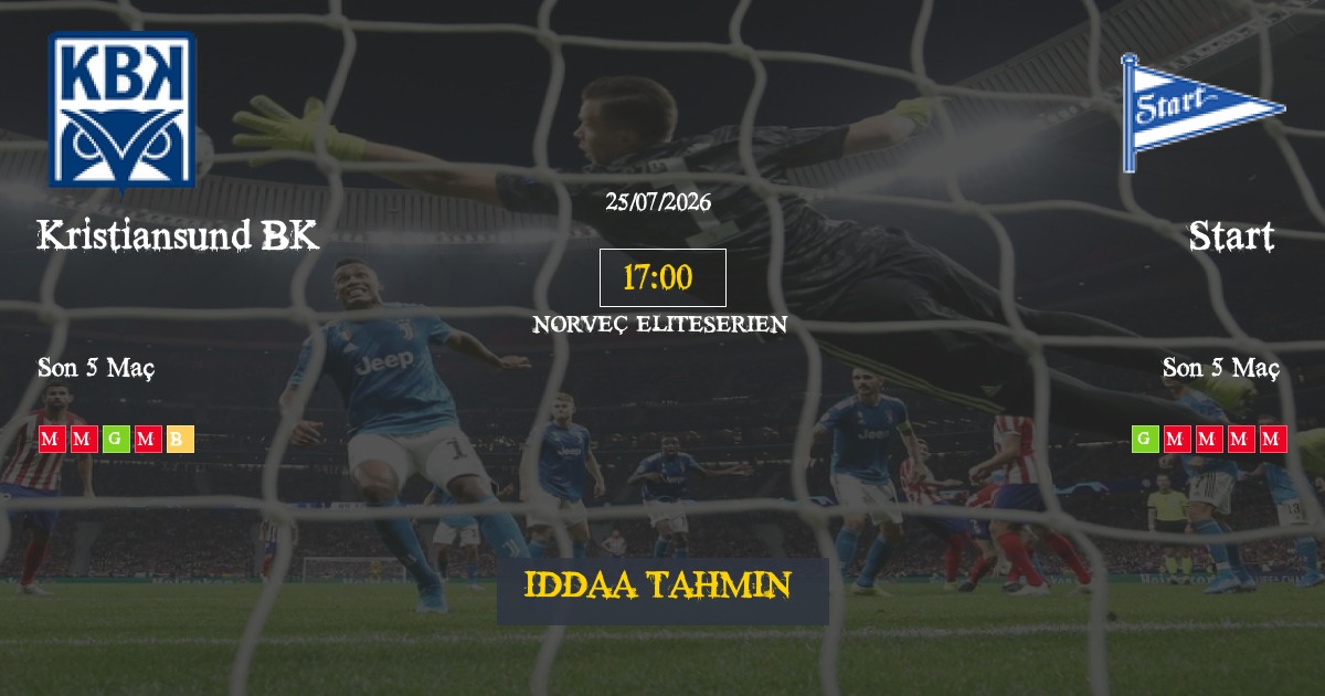 Kristiansund BK Start İddaa Maç Tahmini 25 Temmuz 2026