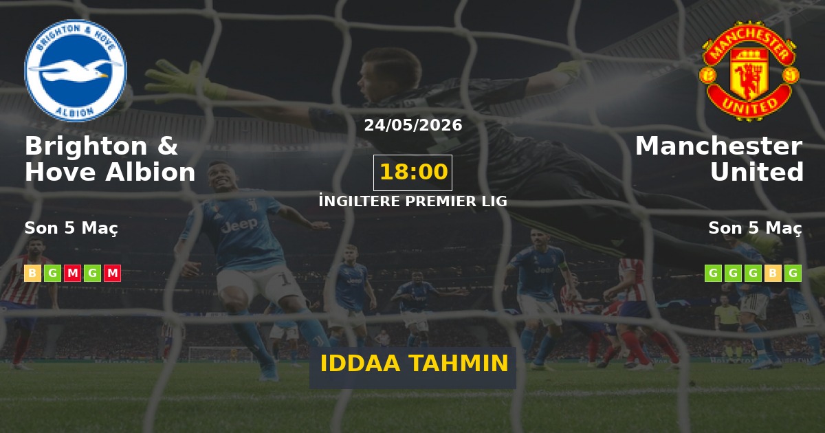 Brighton & Hove Albion Manchester United İddaa Maç Tahmini 24 Mayıs 2026