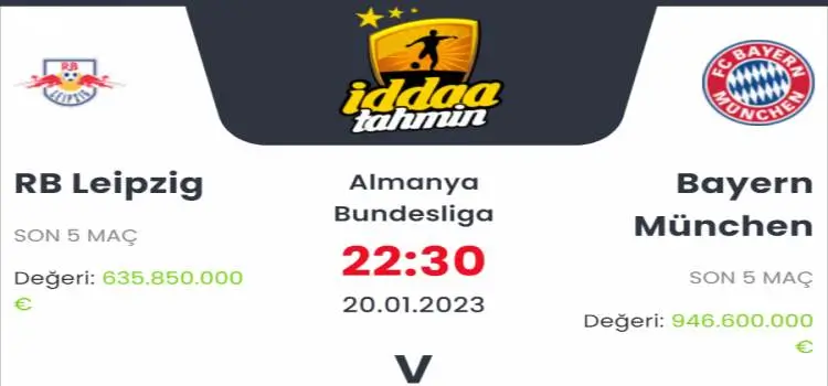 Leipzig Bayern Münich İddaa Maç Tahmini 20 Ocak 2023