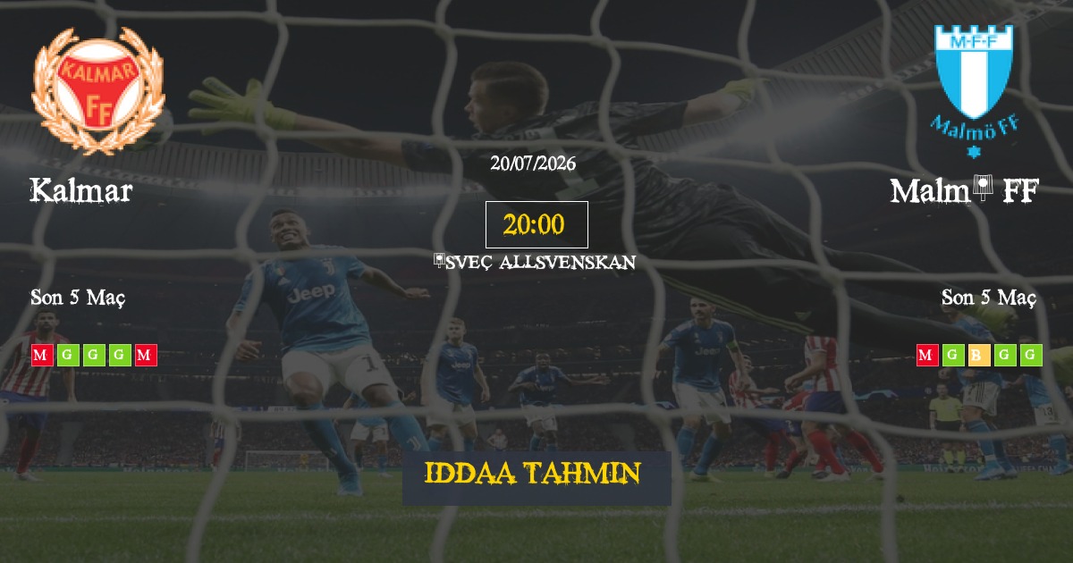 Kalmar Malmö FF İddaa Maç Tahmini 20 Temmuz 2026