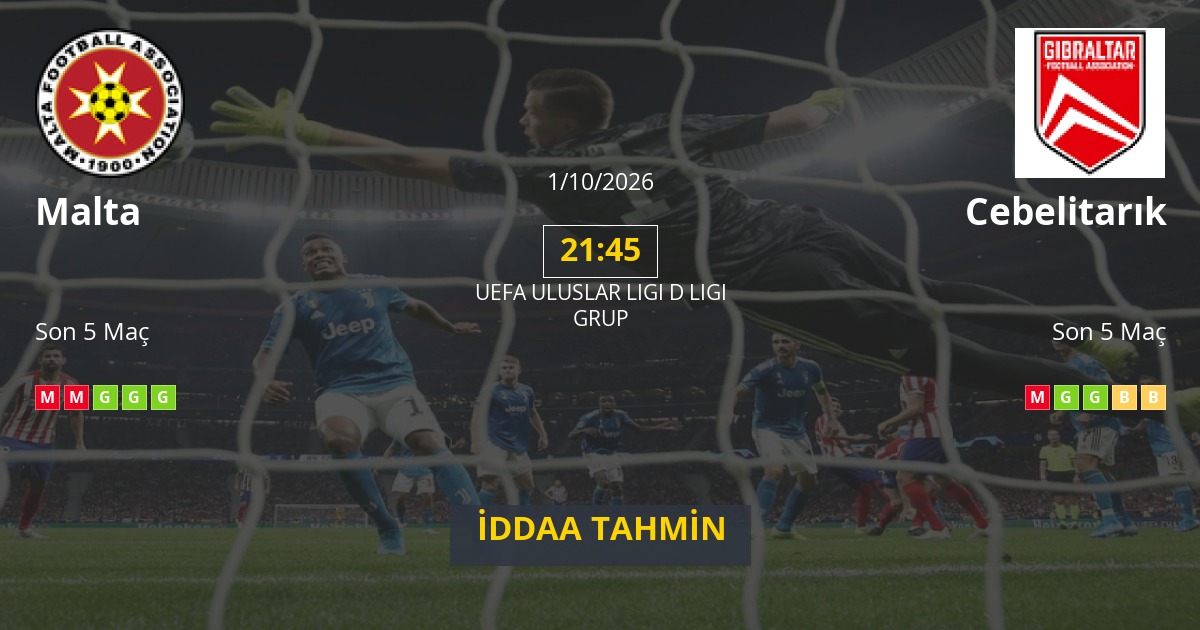 Malta Cebelitarık İddaa Maç Tahmini 01 Ekim 2026