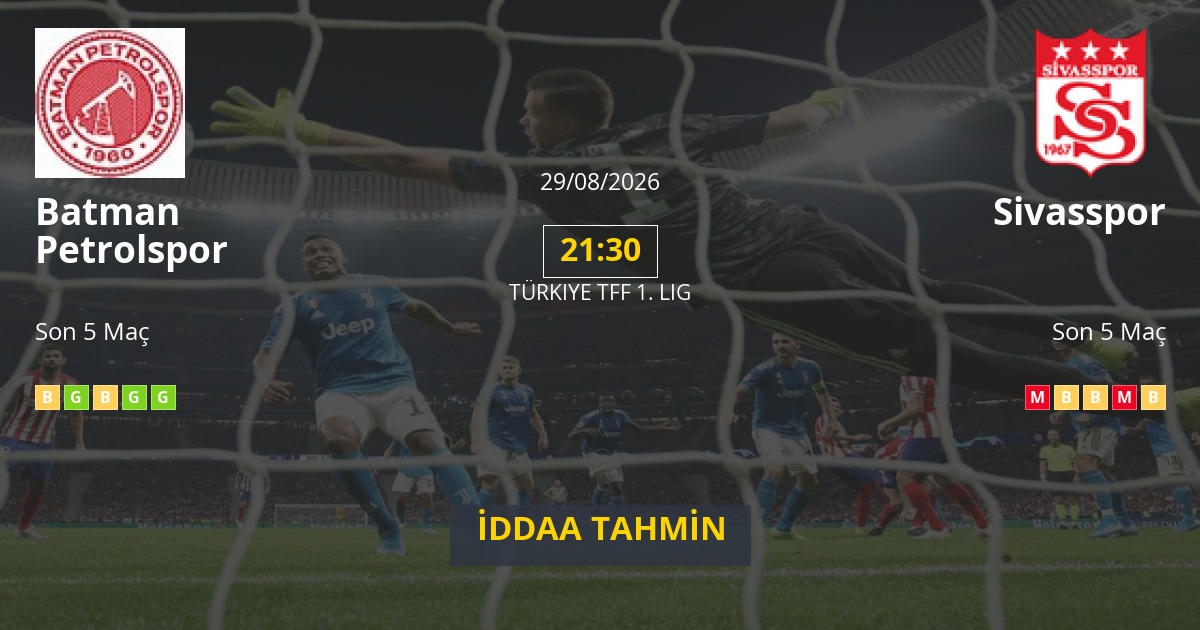 Batman Petrolspor Sivasspor İddaa Maç Tahmini 29 Ağustos 2026