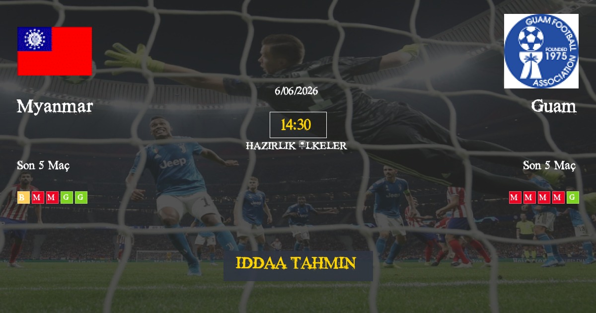 Myanmar Guam İddaa Maç Tahmini 06 Haziran 2026