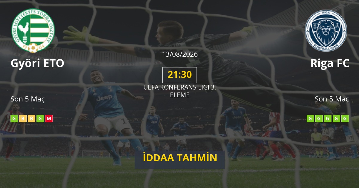 Györi ETO Riga FC İddaa Maç Tahmini 13 Ağustos 2026