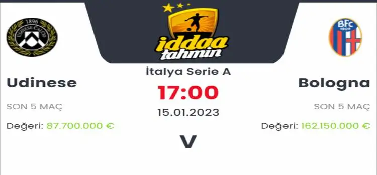 Udinese Bologna İddaa Maç Tahmini 15 Ocak 2023