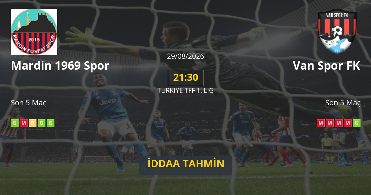 Mardin 1969 Spor Van Spor FK İddaa Maç Tahmini 29 Ağustos 2026