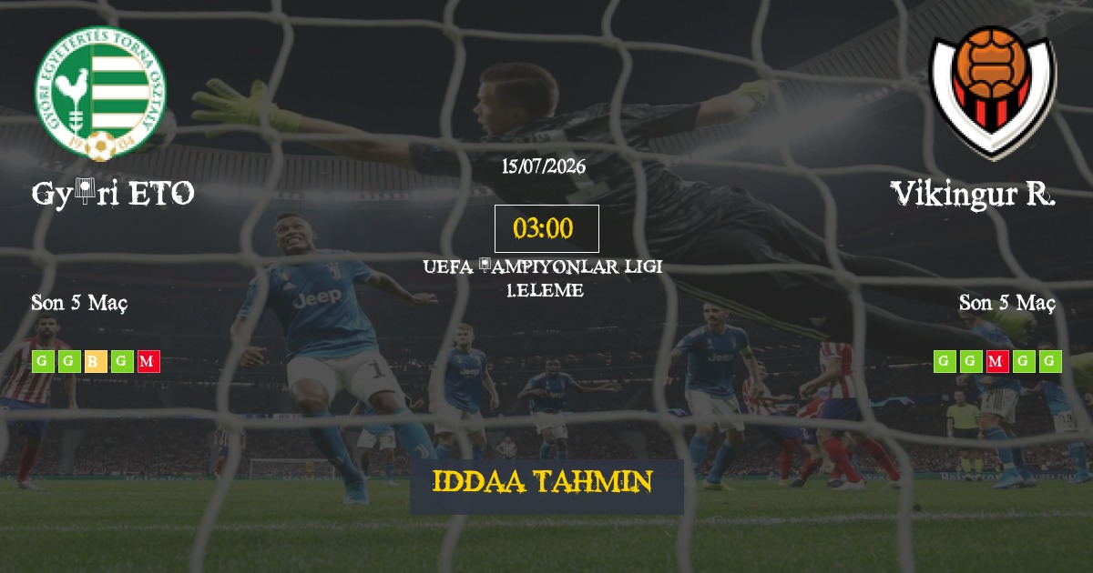 Györi ETO Vikingur R. İddaa Maç Tahmini 14 Temmuz 2026