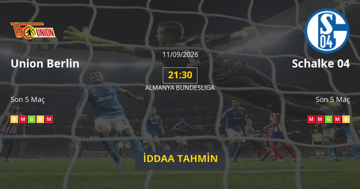Union Berlin Schalke 04 İddaa Maç Tahmini 11 Eylül 2026