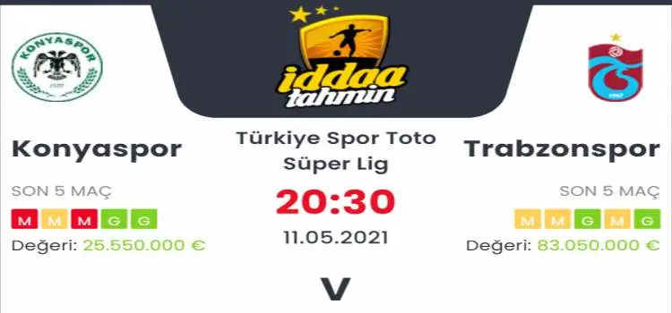 Konyaspor Trabzonspor İddaa Maç Tahmini 11 Mayıs 2021