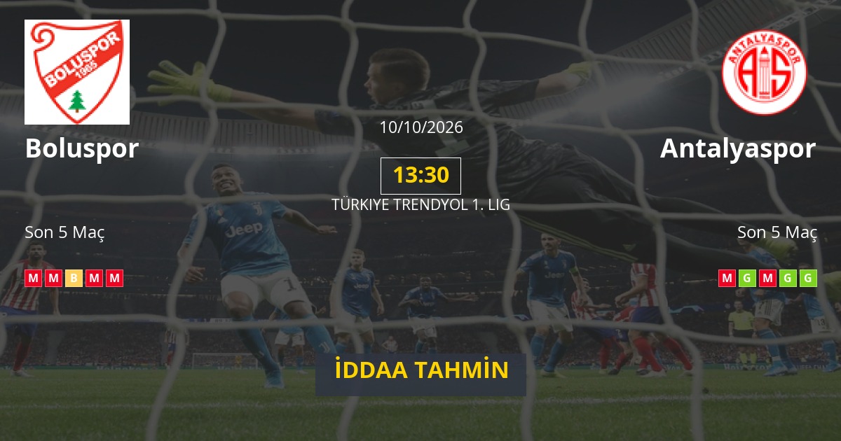 Boluspor Antalyaspor İddaa Maç Tahmini 10 Ekim 2026
