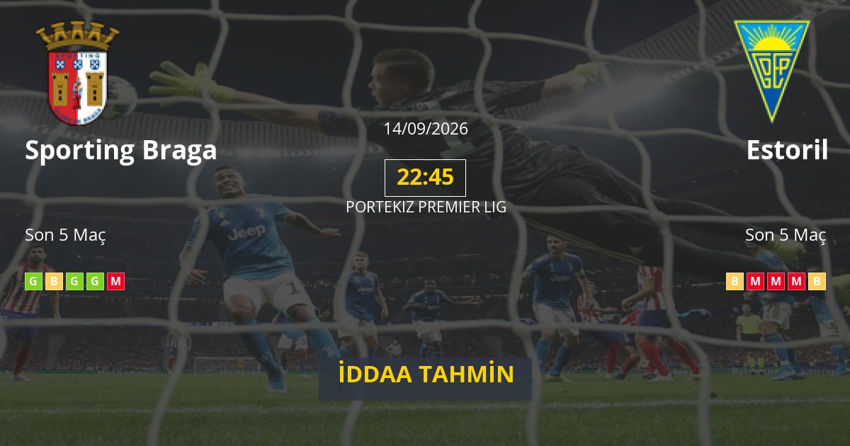 Sporting Braga Estoril İddaa Maç Tahmini 14 Eylül 2026