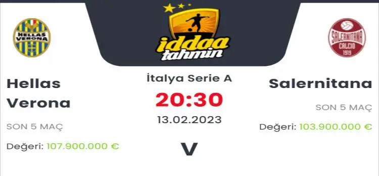 Hellas Verona Salernitana İddaa Maç Tahmini 13 Şubat 2023
