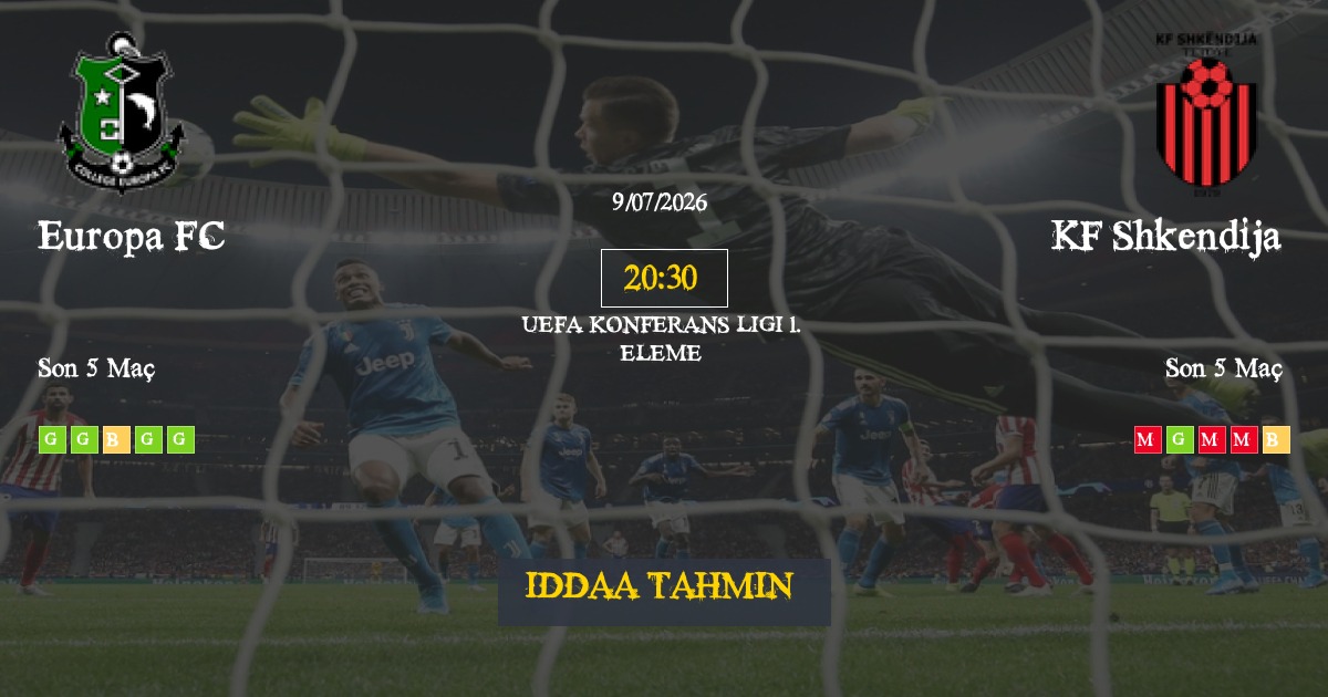 Europa FC KF Shkendija İddaa Maç Tahmini 09 Temmuz 2026