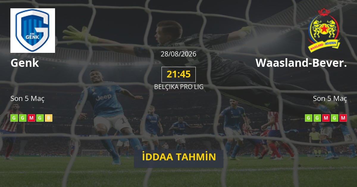 Genk Waasland-Beveren İddaa Maç Tahmini 28 Ağustos 2026