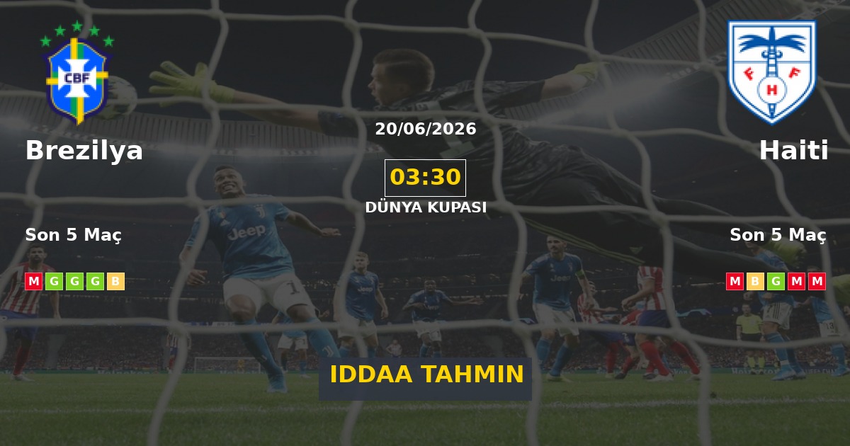 Brezilya Haiti İddaa Maç Tahmini 20 Haziran 2026