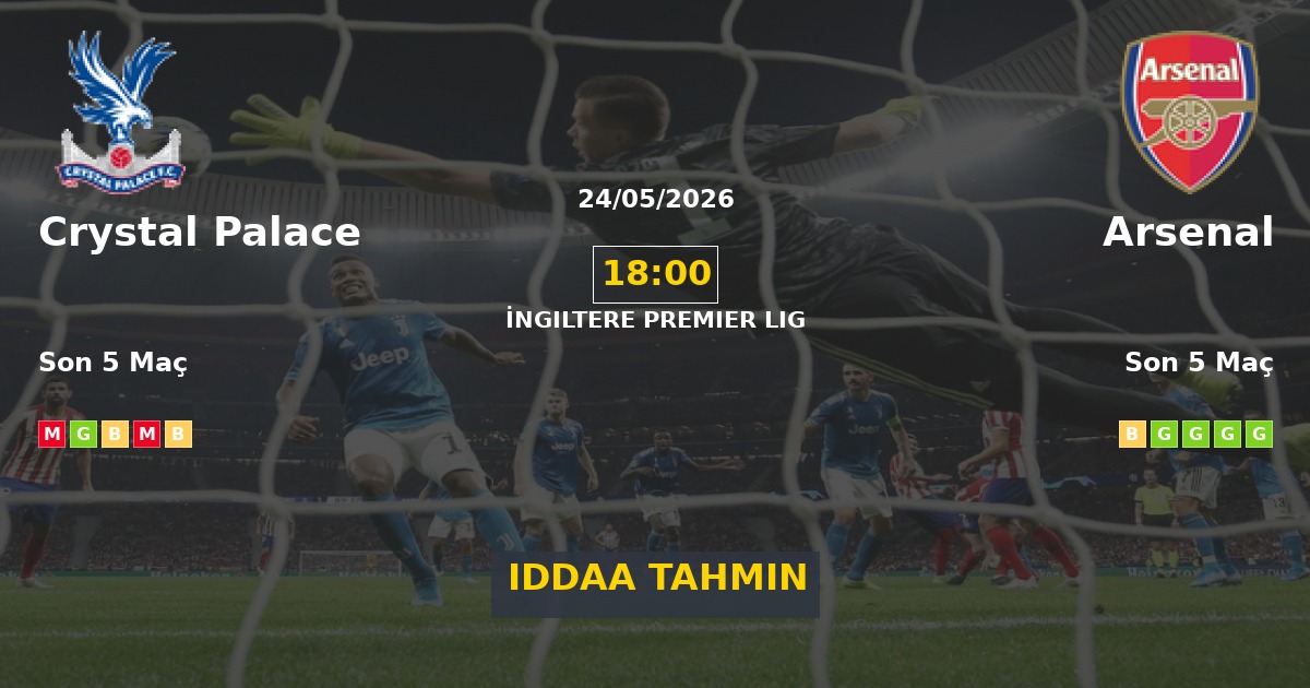 Crystal Palace Arsenal İddaa Maç Tahmini 24 Mayıs 2026