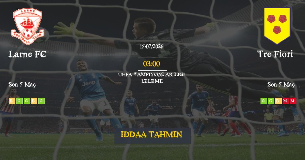 Larne FC Tre Fiori İddaa Maç Tahmini 14 Temmuz 2026