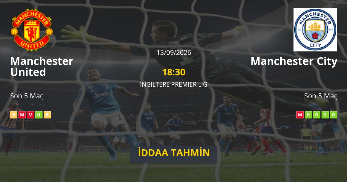 Manchester United Manchester City İddaa Maç Tahmini 13 Eylül 2026