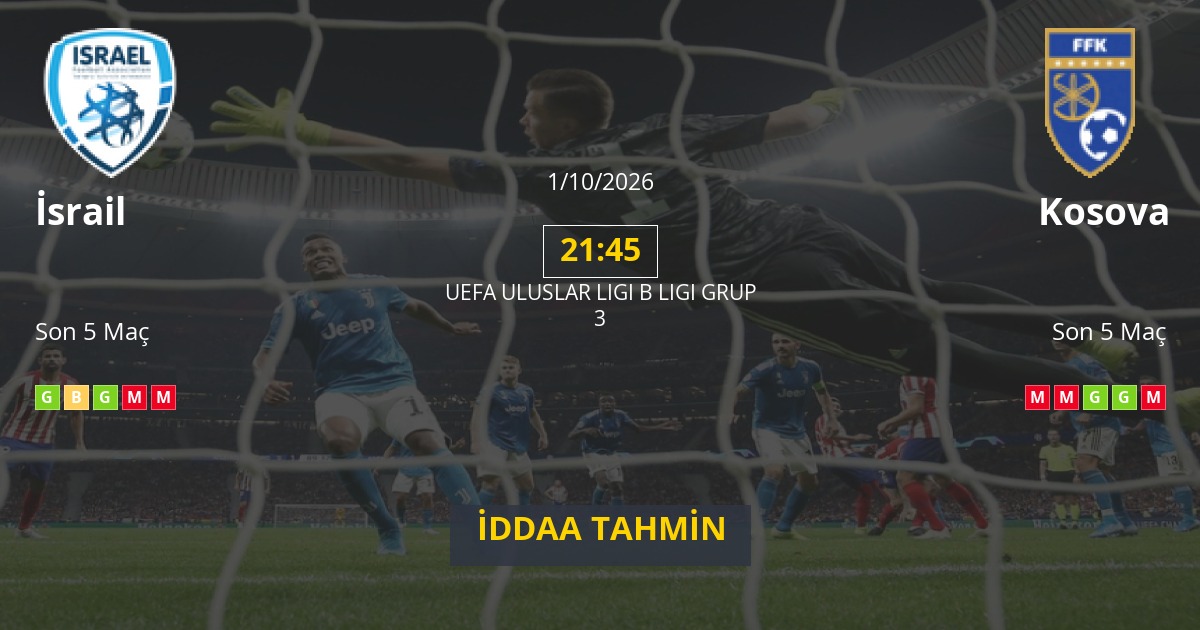 İsrail Kosova İddaa Maç Tahmini 01 Ekim 2026