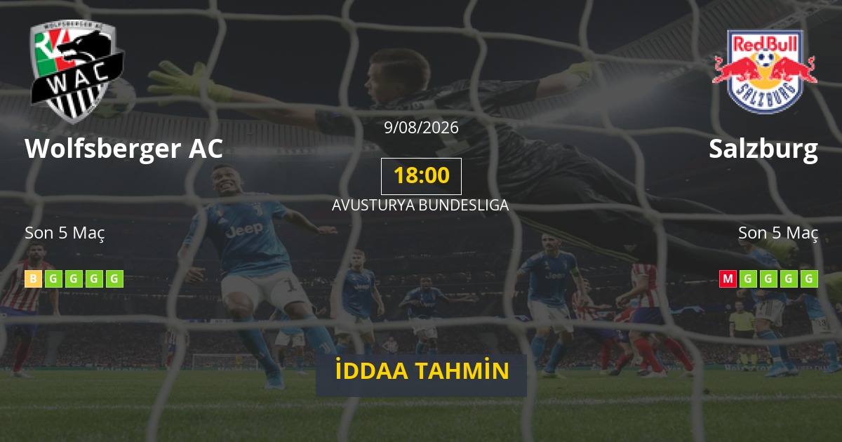 Wolfsberger AC Salzburg İddaa Maç Tahmini 09 Ağustos 2026