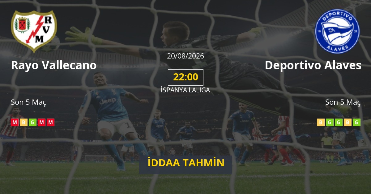 Rayo Vallecano Deportivo Alaves İddaa Maç Tahmini 20 Ağustos 2026