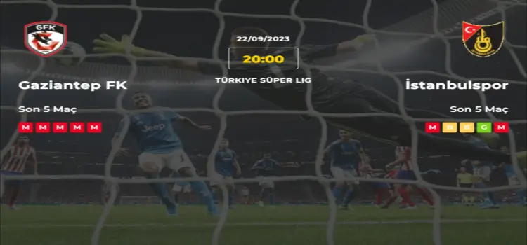Gaziantep İstanbulspor İddaa Maç Tahmini 22 Eylül 2023