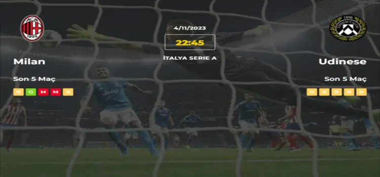 Milan Udinese İddaa Maç Tahmini 4 Kasım 2023