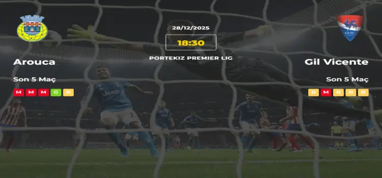 Arouca Gil Vicente İddaa Maç Tahmini 28 Aralık 2025