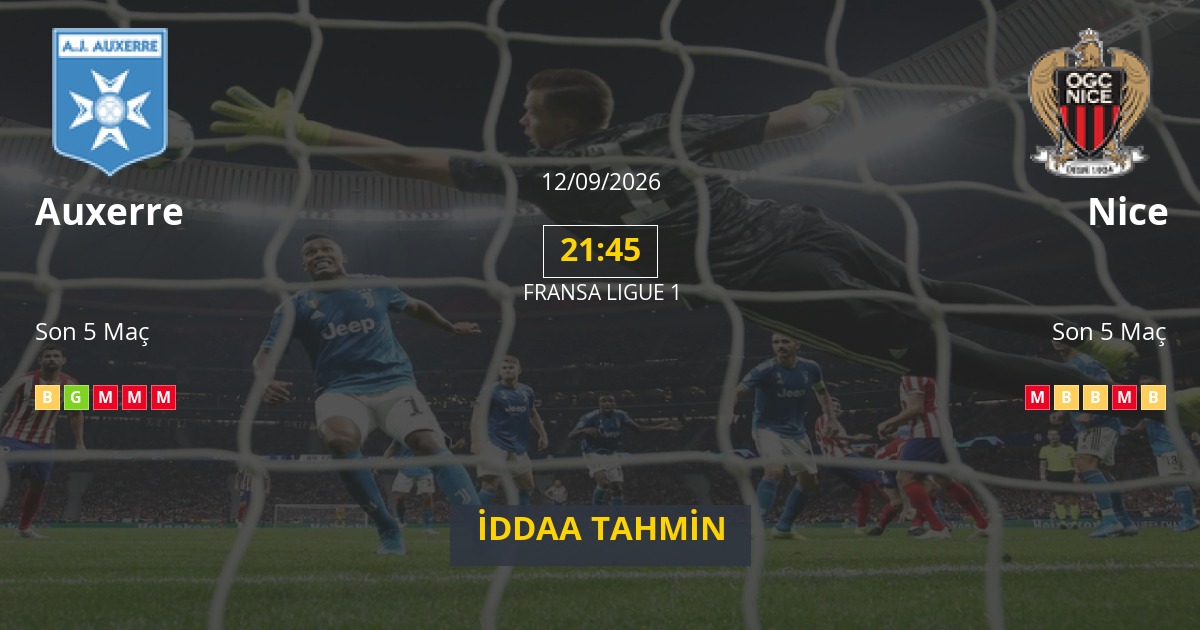 Auxerre Nice İddaa Maç Tahmini 12 Eylül 2026