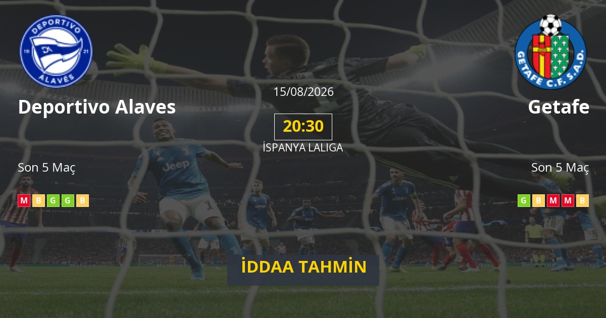 Deportivo Alaves Getafe İddaa Maç Tahmini 15 Ağustos 2026