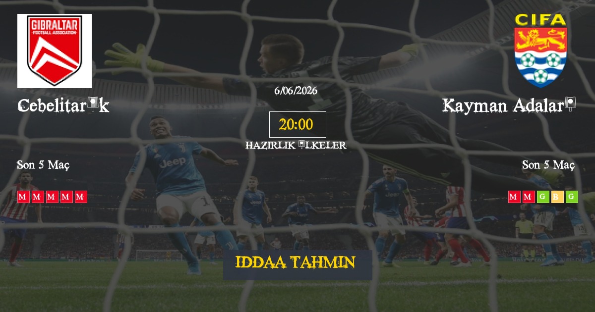 Cebelitarık Cayman Adaları İddaa Maç Tahmini 06 Haziran 2026