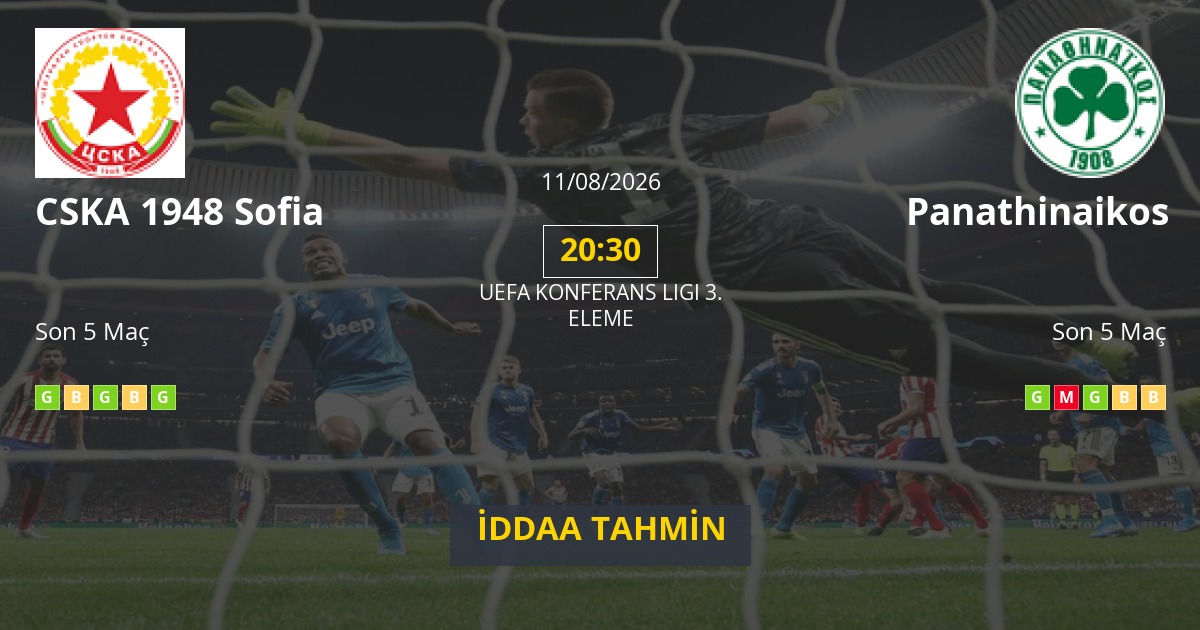 CSKA 1948 Sofia Panathinaikos İddaa Maç Tahmini 11 Ağustos 2026