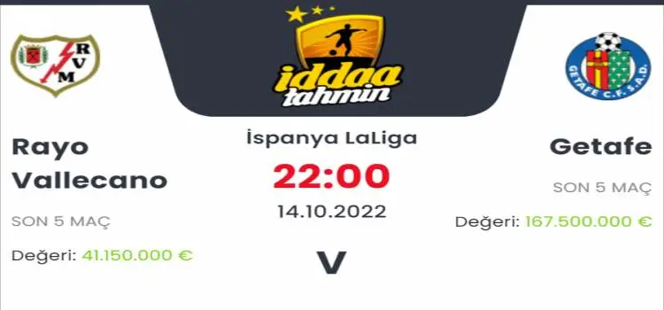 Rayo Vallecano Getafe İddaa Maç Tahmini 14 Ekim 2022