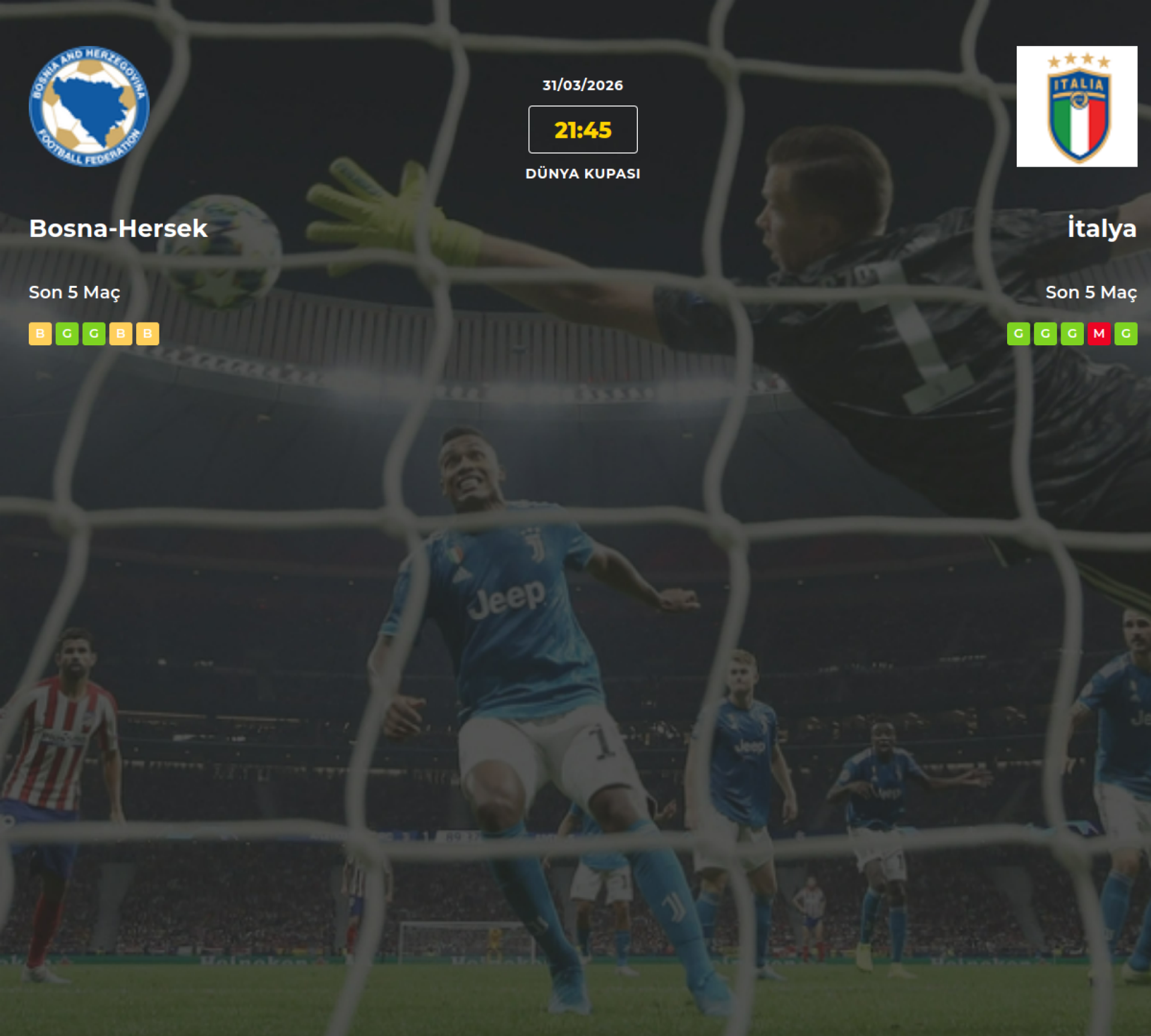 Bosna-Hersek İtalya İddaa Maç Tahmini 31 Mart 2026