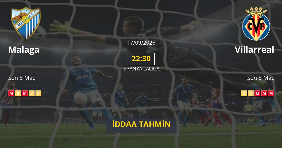 Malaga Villarreal İddaa Maç Tahmini 17 Eylül 2026