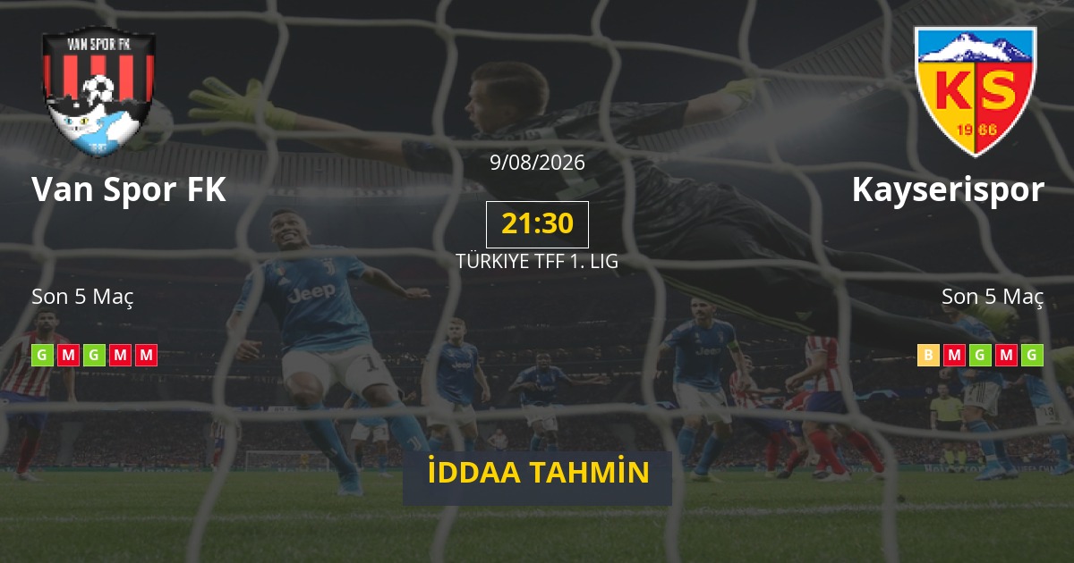 Van Spor FK Kayserispor İddaa Maç Tahmini 09 Ağustos 2026