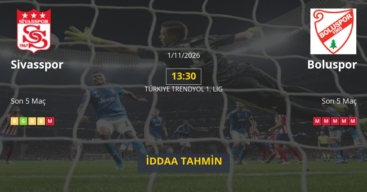 Sivasspor Boluspor İddaa Maç Tahmini 01 Kasım 2026
