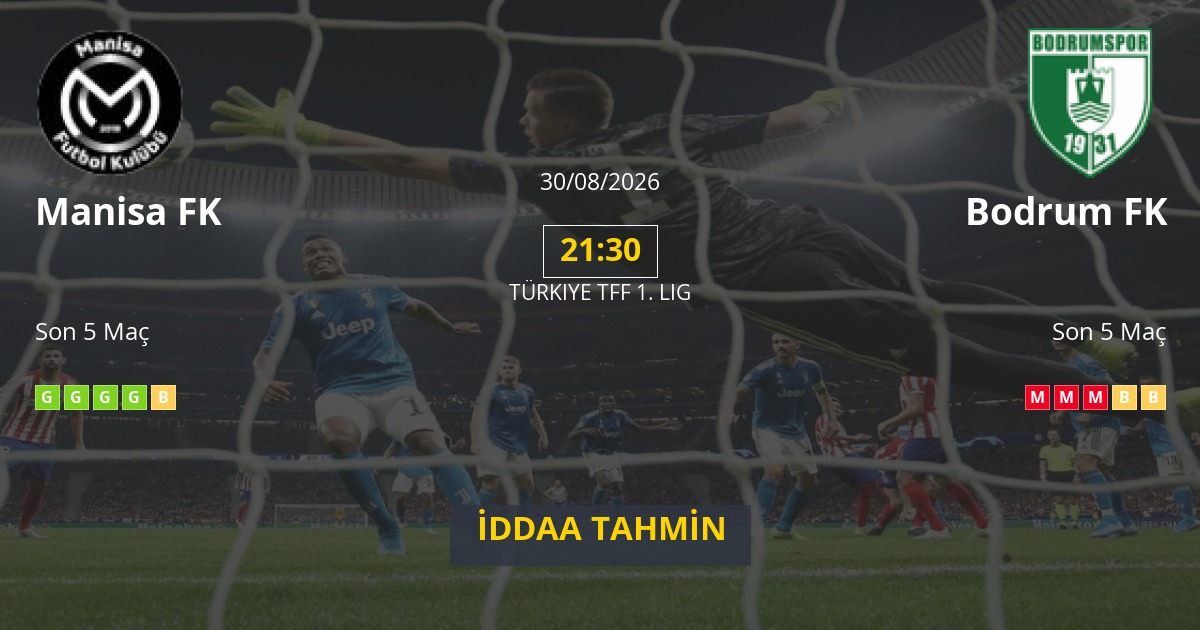 Manisa FK Bodrum FK İddaa Maç Tahmini 30 Ağustos 2026