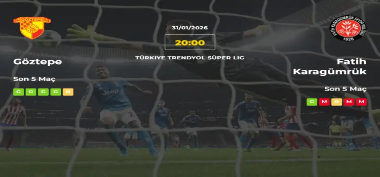 Göztepe Fatih Karagümrük İddaa Maç Tahmini 31 Ocak 2026
