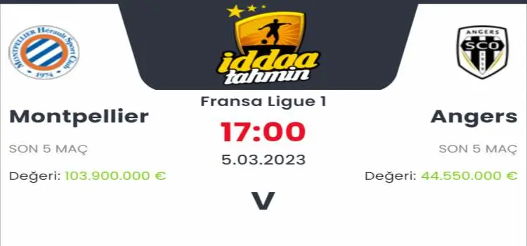 Montpellier Angers İddaa Maç Tahmini 5 Mart 2023