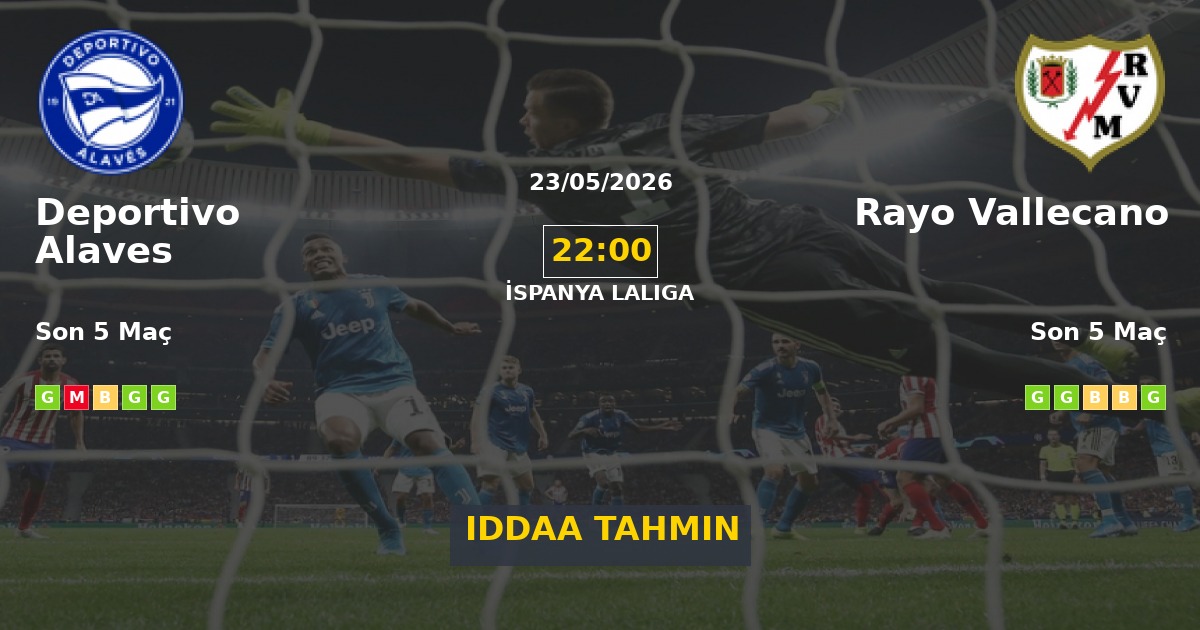 Deportivo Alaves Rayo Vallecano İddaa Maç Tahmini 23 Mayıs 2026